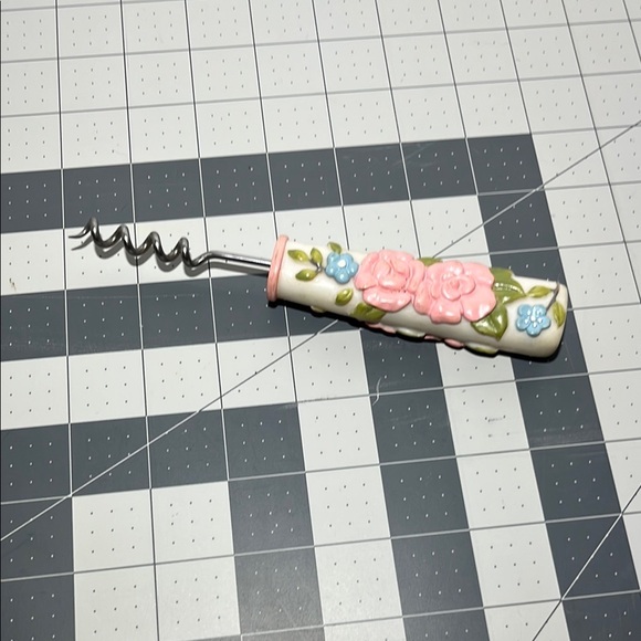Floral Ceramic Handle Corkscrew - Picture 1 of 5